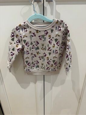 Garanimals 18m Kids Cream Forest Animal Print Pullover Sweatshirt